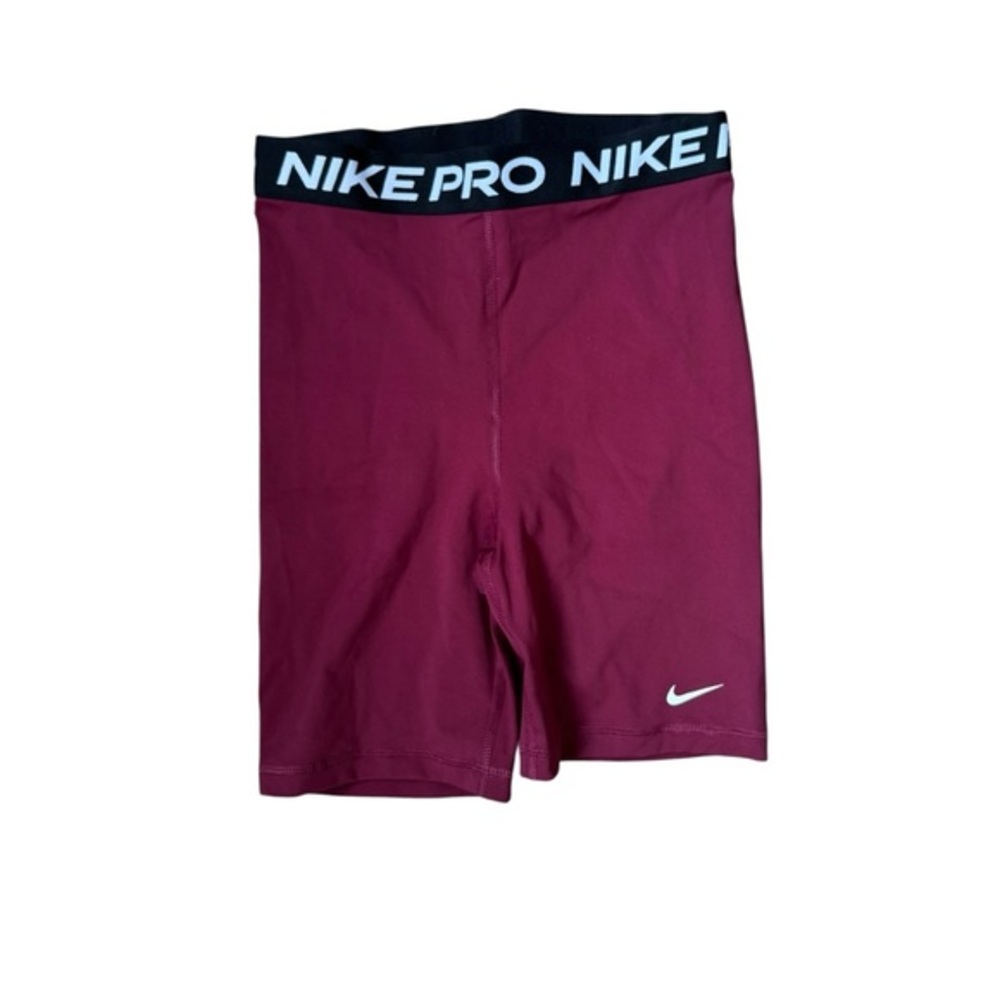 Nike Shorts Womens Small Red Maroon Pro Tight Dri-Fit Outdoors Comfort Ladies